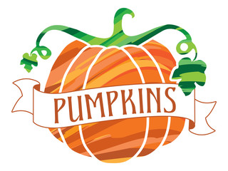 vector illustration of pumpkins icon. Pumpkins sign for farm stand