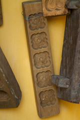 Traditional pastry forms in wood, Vietnam