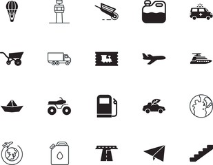 Fototapeta premium transport vector icon set such as: petroleum, staircase, steps, pollution, marine, floor, chemical, reservoir, action, vessel, locomotive, tour, stair, electricity, highway, pictogram, stairway