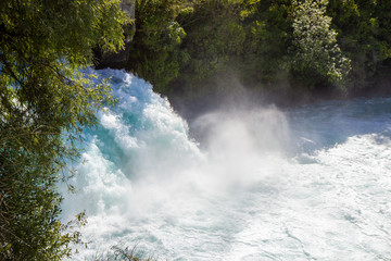 The Huka Falls are a set of waterfalls on the Waikato River