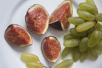 fresh figs and grape