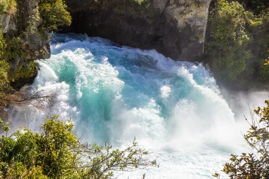 The Huka Falls are a set of waterfalls on the Waikato River