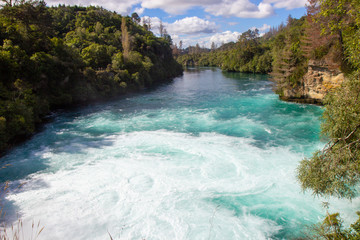 Naklejka na ściany i meble The Huka Falls are a set of waterfalls on the Waikato River