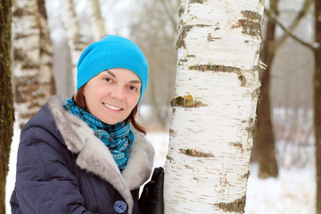 woman on a winter walk