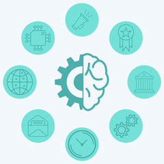 Artificial intelligence vector icon sign symbol