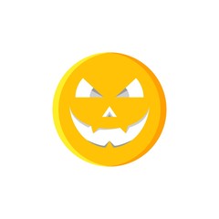 Halloween Horror Face Logo Vector Template
