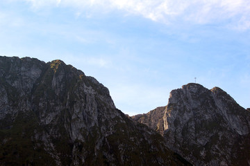 cross on giewont tatra mountains poland national park