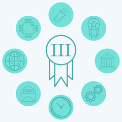 Award vector icon sign symbol