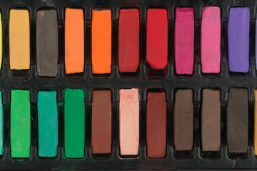 Colourful chalk palette background