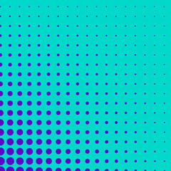 Abstract seamless background. Pop Art style blue halftone. Light blue dotted, dark blue halftone