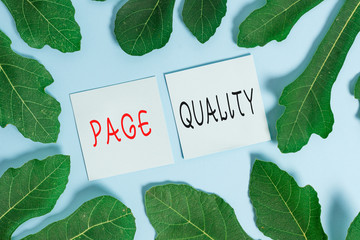 Handwriting text writing Page Quality. Conceptual photo Effectiveness of a website in terms of...