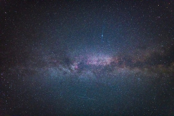 The Milky way galaxy and nebula clouds