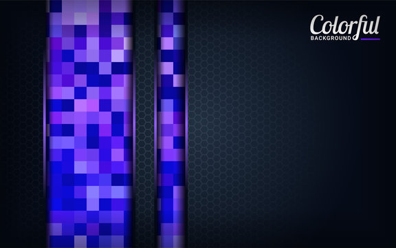 Modern Colorful Purple Pixel Background. Dark Abstract Background