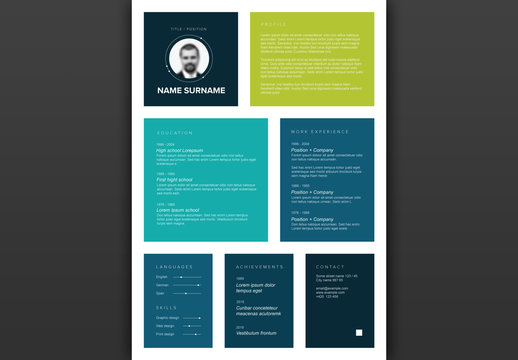 Teal Resume Layout