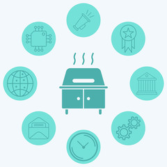 Grill vector icon sign symbol