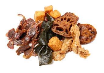 chinese food on white background