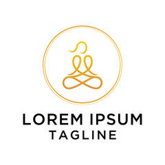 Obraz premium Premium Yoga Logo Design Template