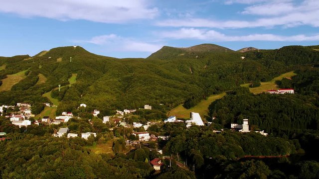 蔵王温泉空撮