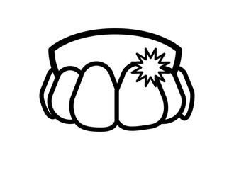 human teeth isolated icon vector illustration