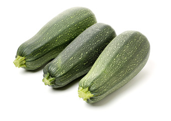 Green squash zucchini isolated on the white background