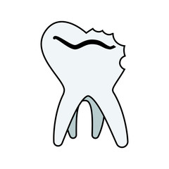 tooth human broken icon vector illustration