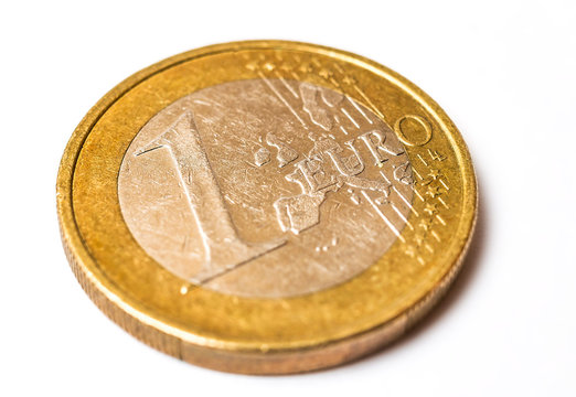 1 Euro Coin Isolated On White Background