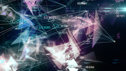 Algorithm math equations of artificial neural networks systems  - illustration rendering