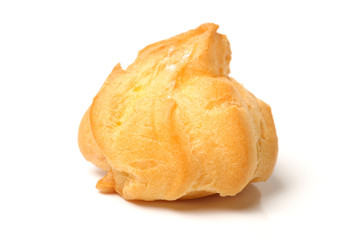 Cream puff isolated on white background