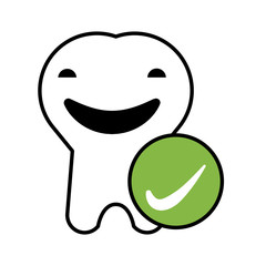 tooth human kawaii character vector illustration