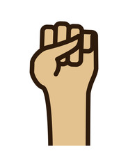 hand human isolated icon vector illustration