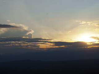 Cloudy Sunset Landscape in Pereira Colombia
