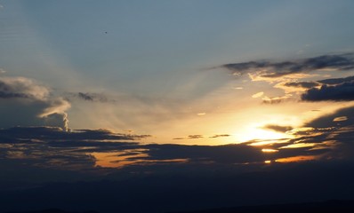 Cloudy Sunset Landscape in Pereira Colombia