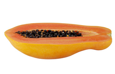papaya isolated on white background