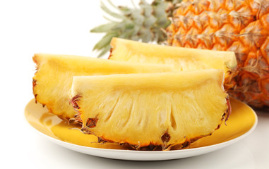 Fototapeta na wymiar Pineapple on a white background