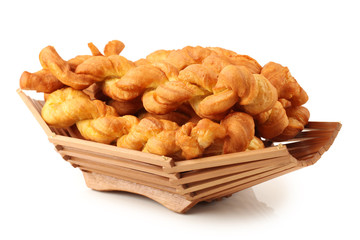 Chinese fried dough twist isolated on white background