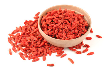 Wolfberry on white background.