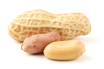 Peanut isolated on white background.