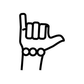 hand human like isolated icon vector illustration