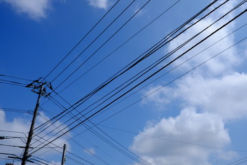 Fototapeta premium 空と電線