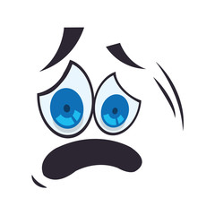 comic face kawaii character vector illustration