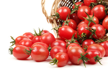 small cherry tomato on the background