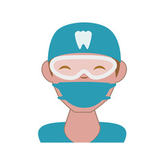 Obraz na płótnie Canvas professional dentist avatar character vector illustration
