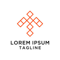 Fototapeta premium cross Geometric Logo Design Template