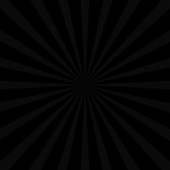 Black radial background, poster design template, vector illustration