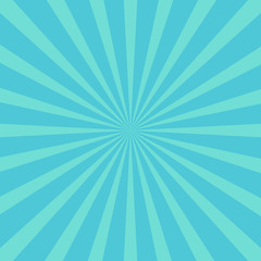 Blue radial background, poster design template, vector illustration