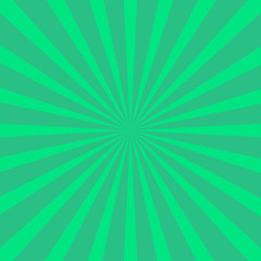 Green radial background, poster design template, vector illustration