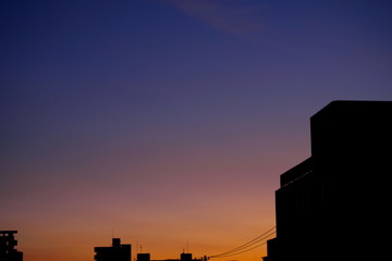 夕焼けの空