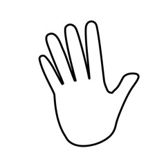 hand human isolated icon vector illustration
