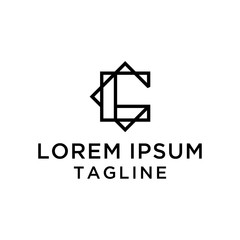 initial letter logo CL, LC, logo template
