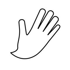 hand human isolated icon vector illustration